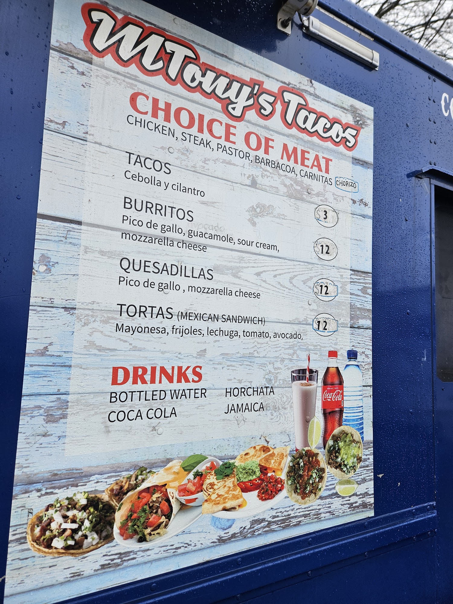 MTonysTacos Menu