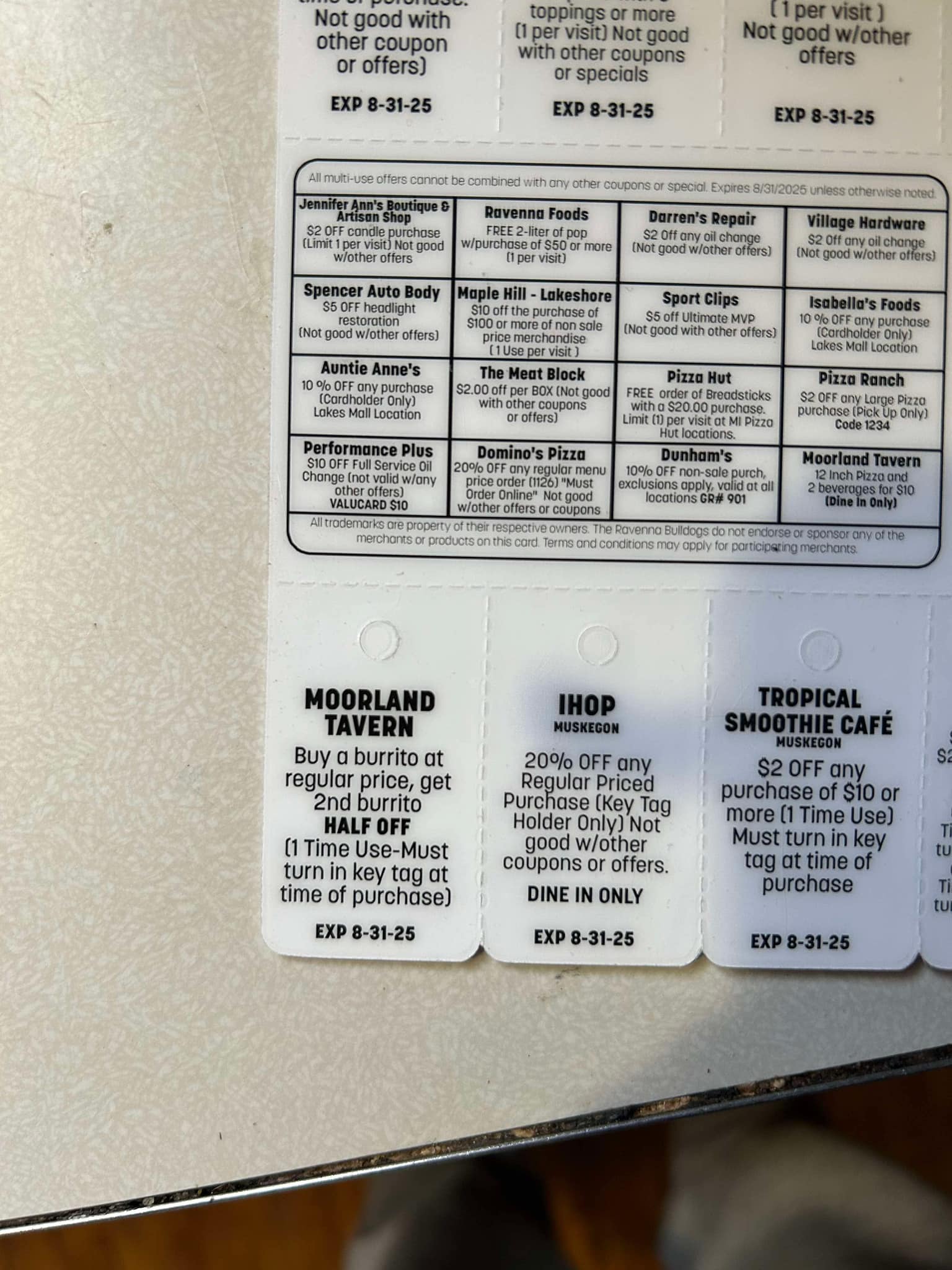 J D's Moorland Tavern Menu