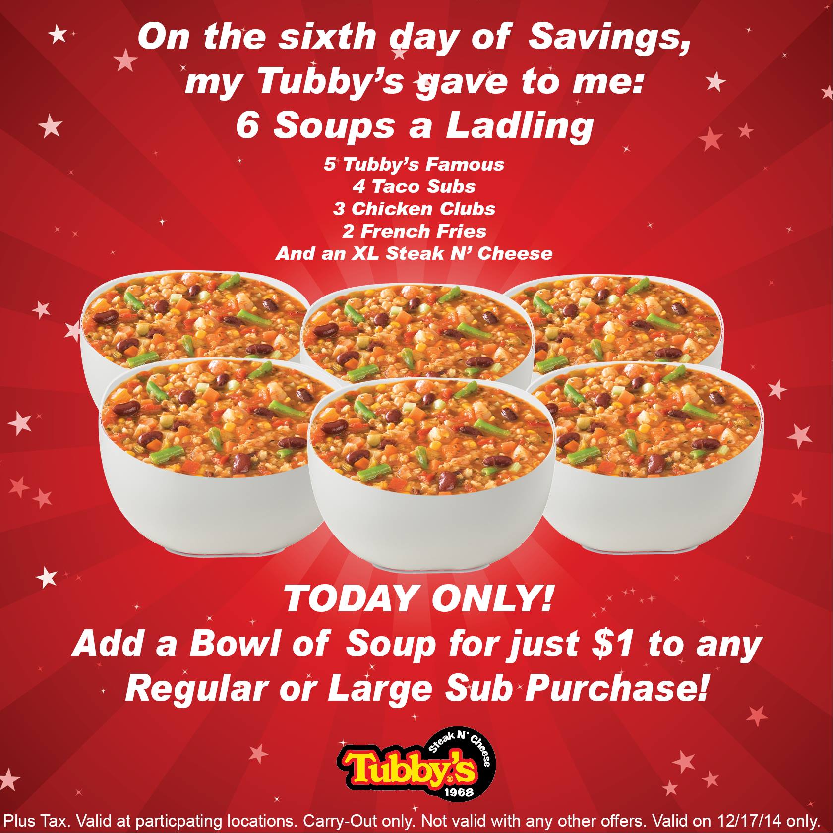 TUBBY’S GRILLED SUBMARINES Menu