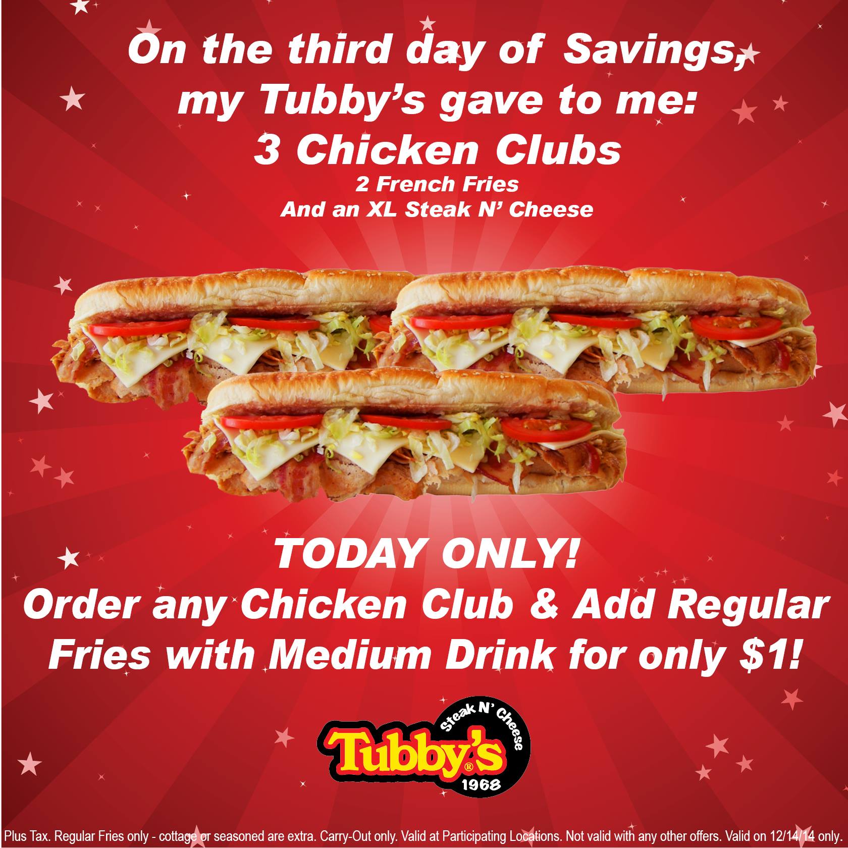 TUBBY’S GRILLED SUBMARINES Menu