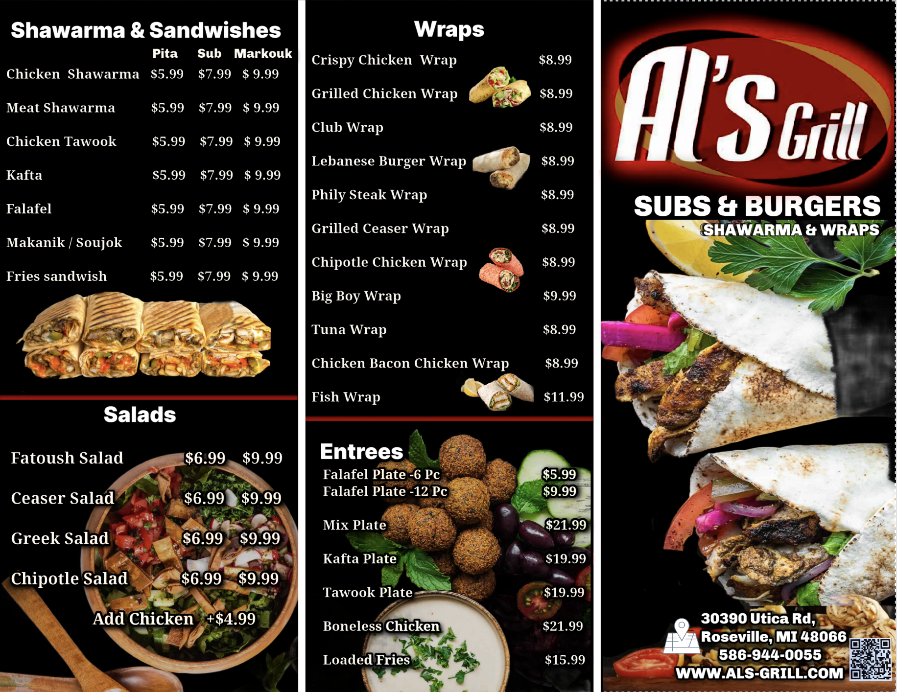 Al's Grill - Roseville Menu
