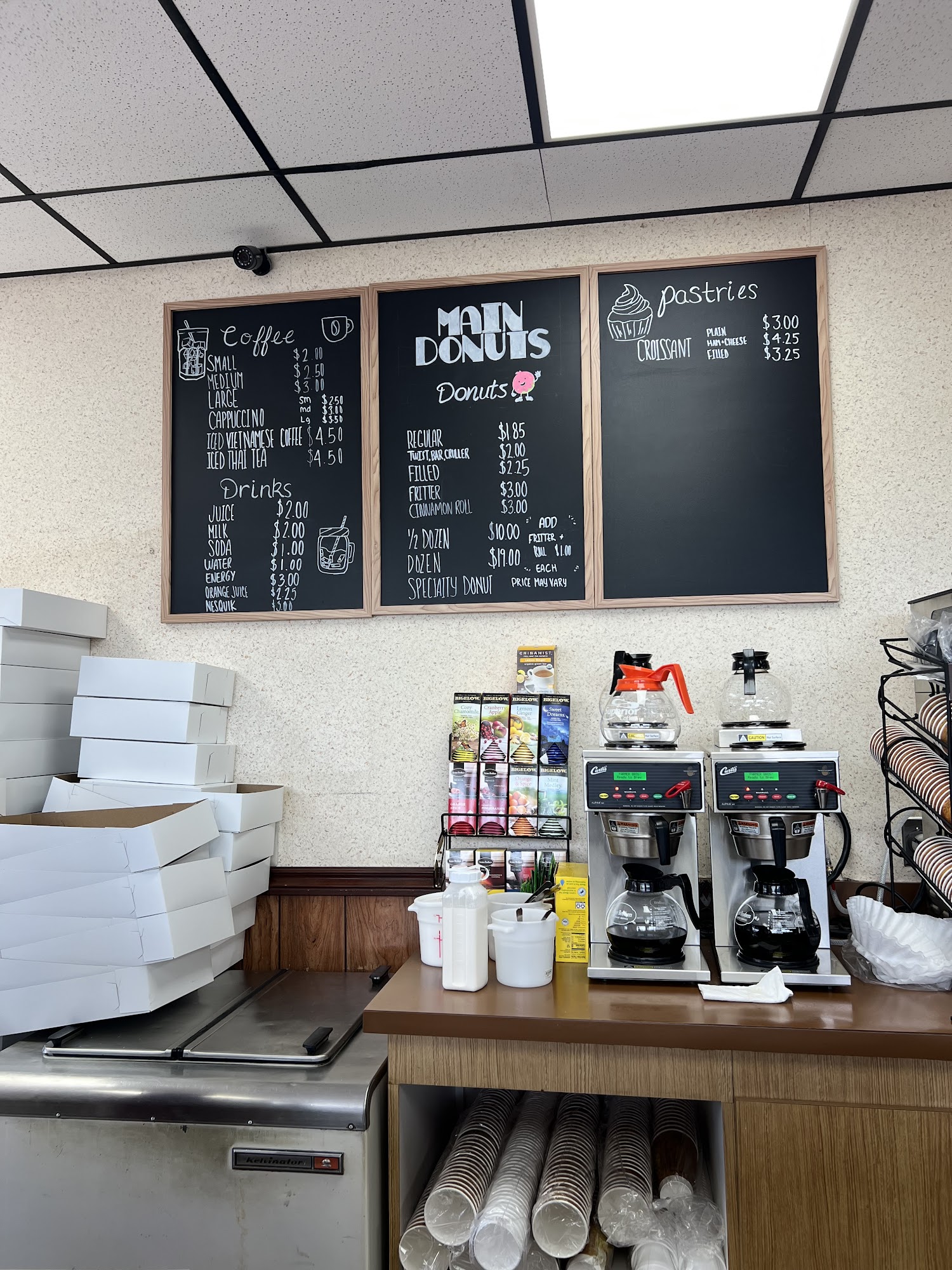 Main Donut Shop Menu