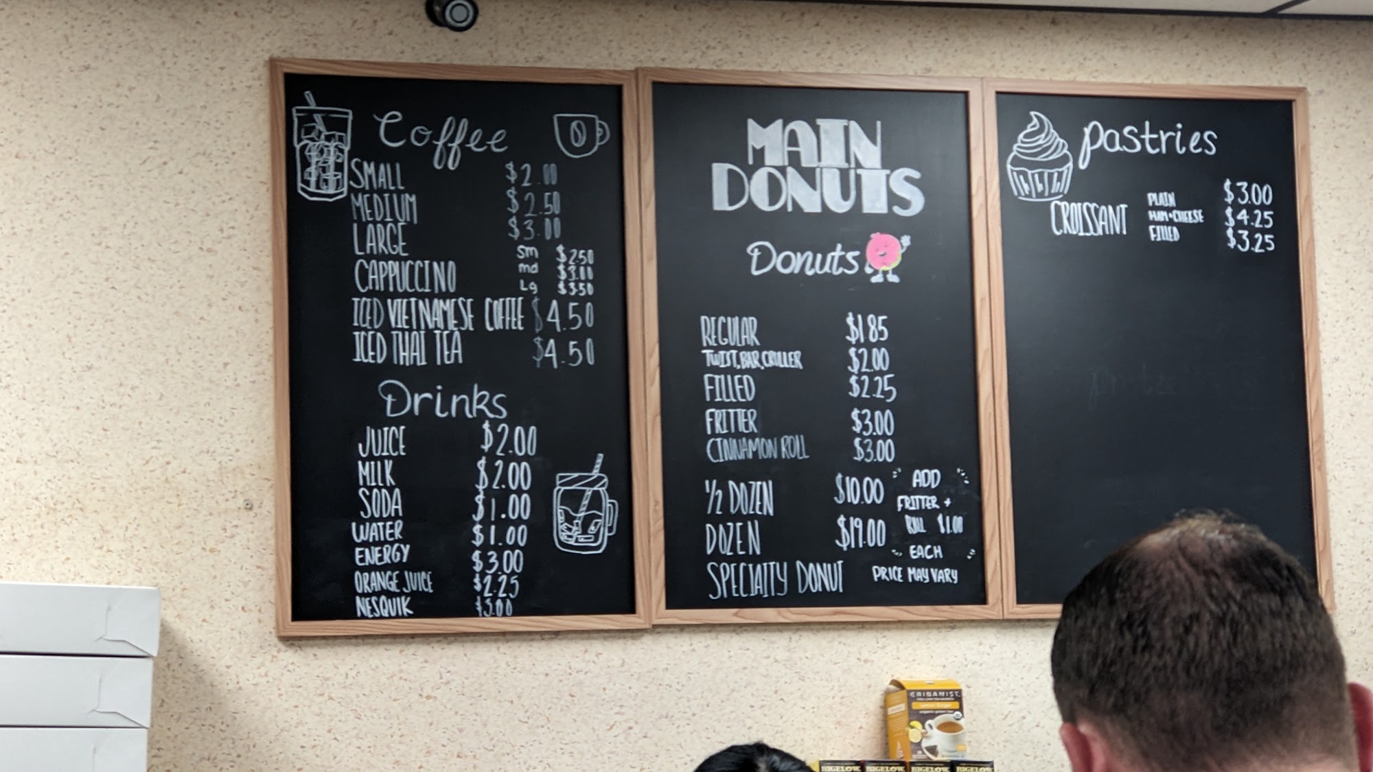 Main Donut Shop Menu