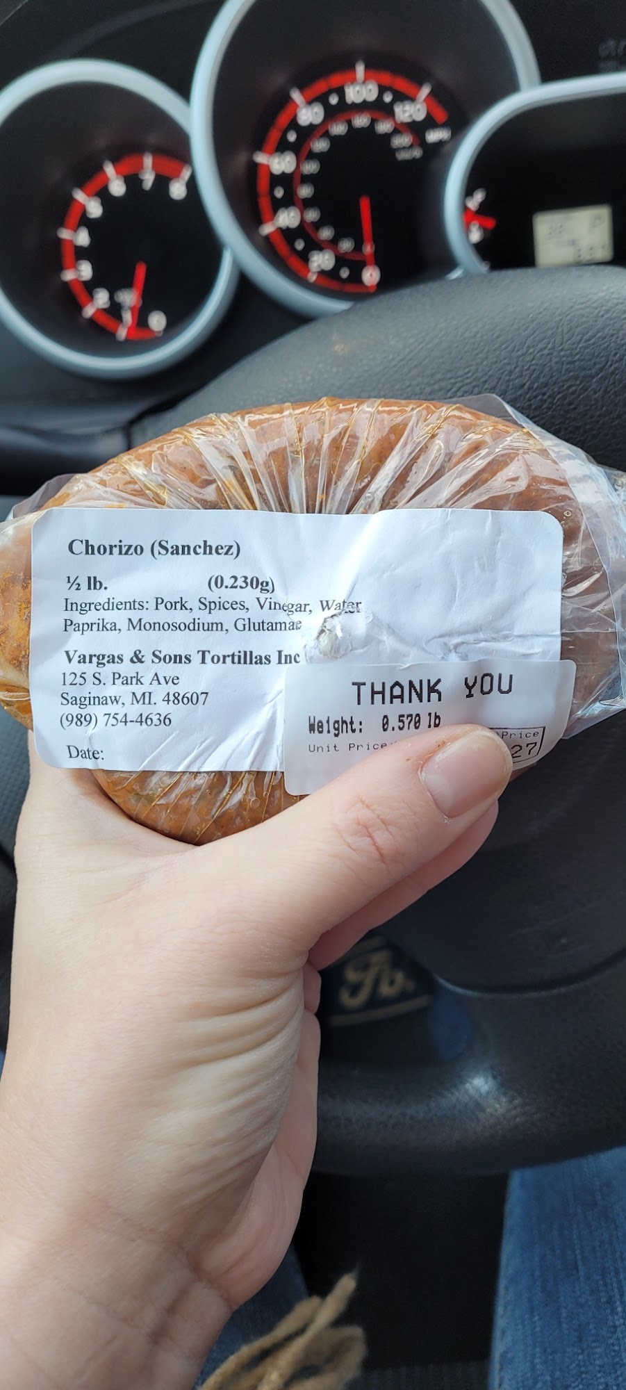 Vargas & Sons Tortillas Menu