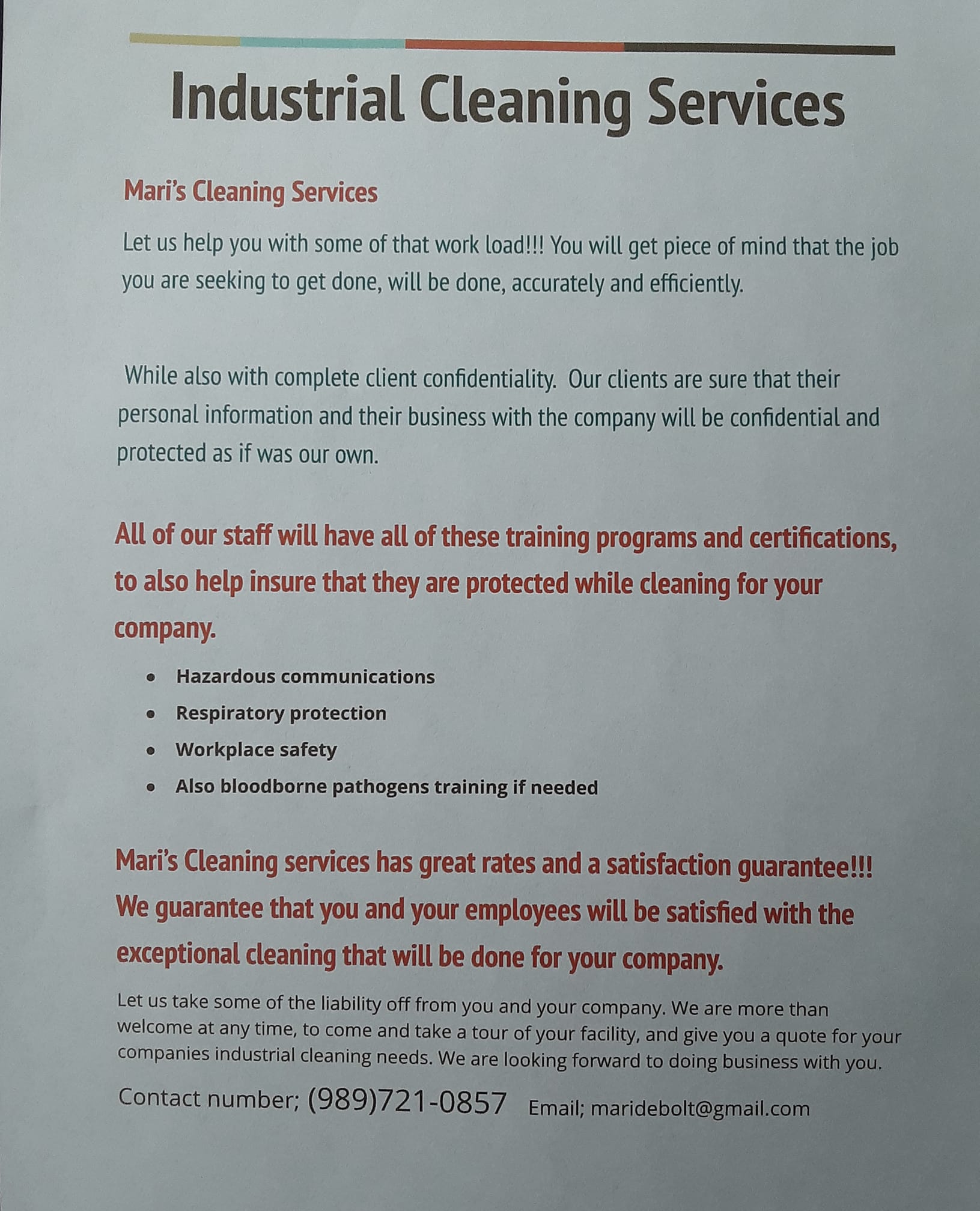 Mari's Cleaning & Senior Care Services