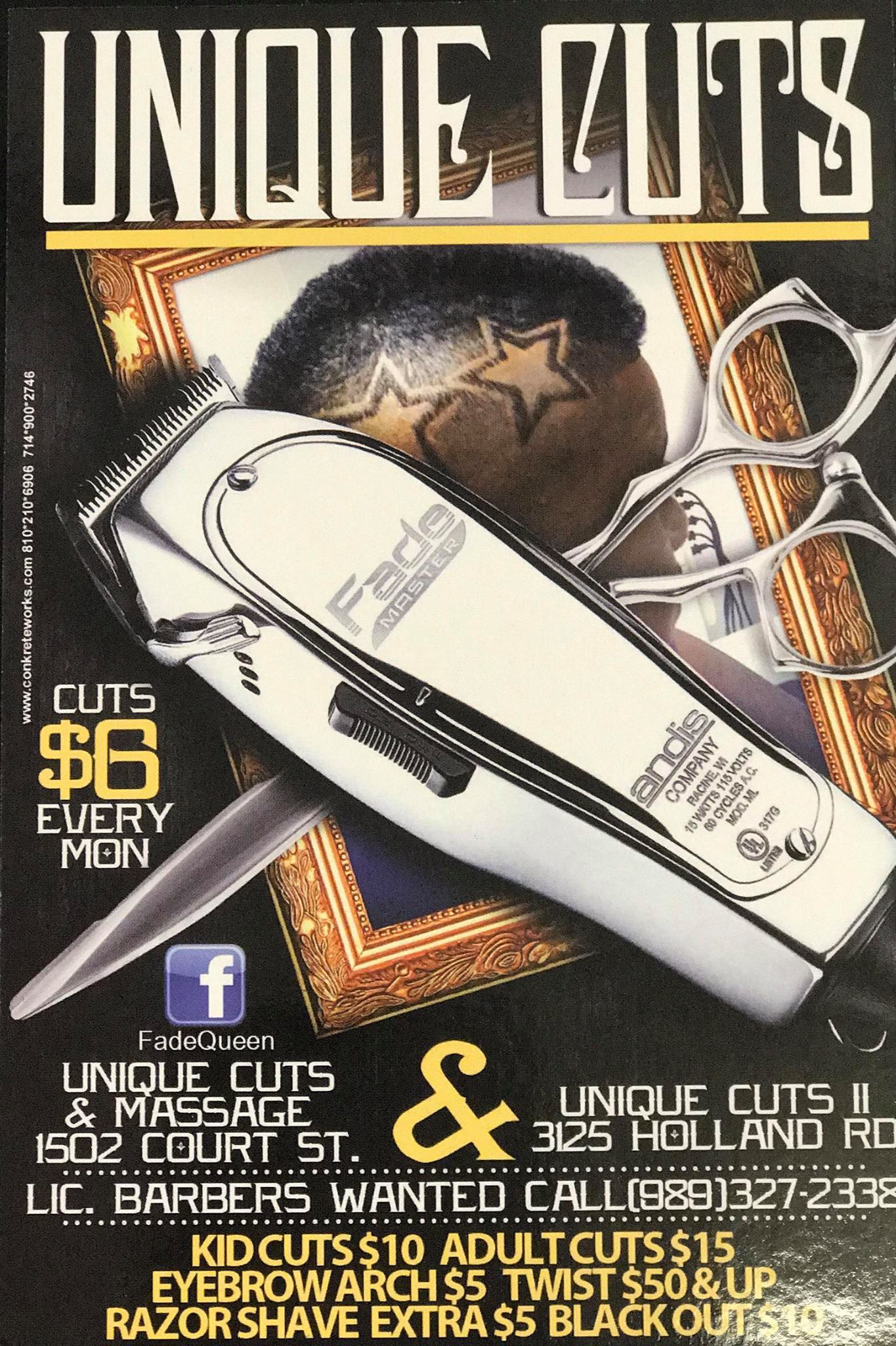 Unique Cuts & Massage 3115 E Holland Rd, Saginaw Michigan 48601