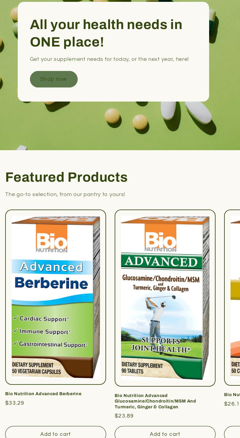 Green Harbor Health Foods Menu