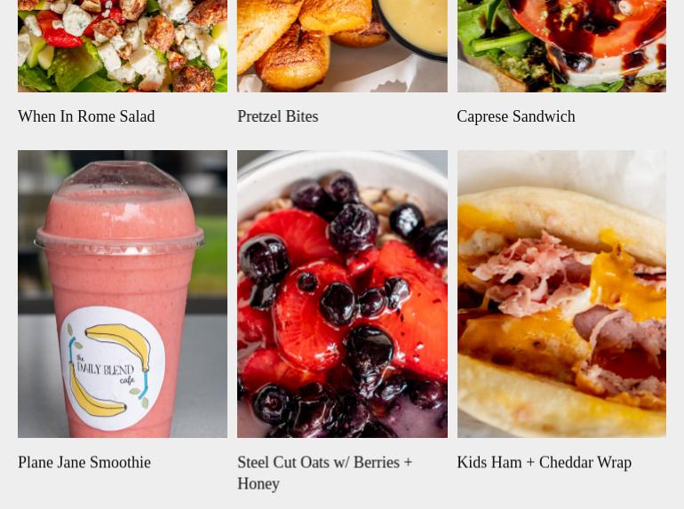 The daily blend cafe Menu