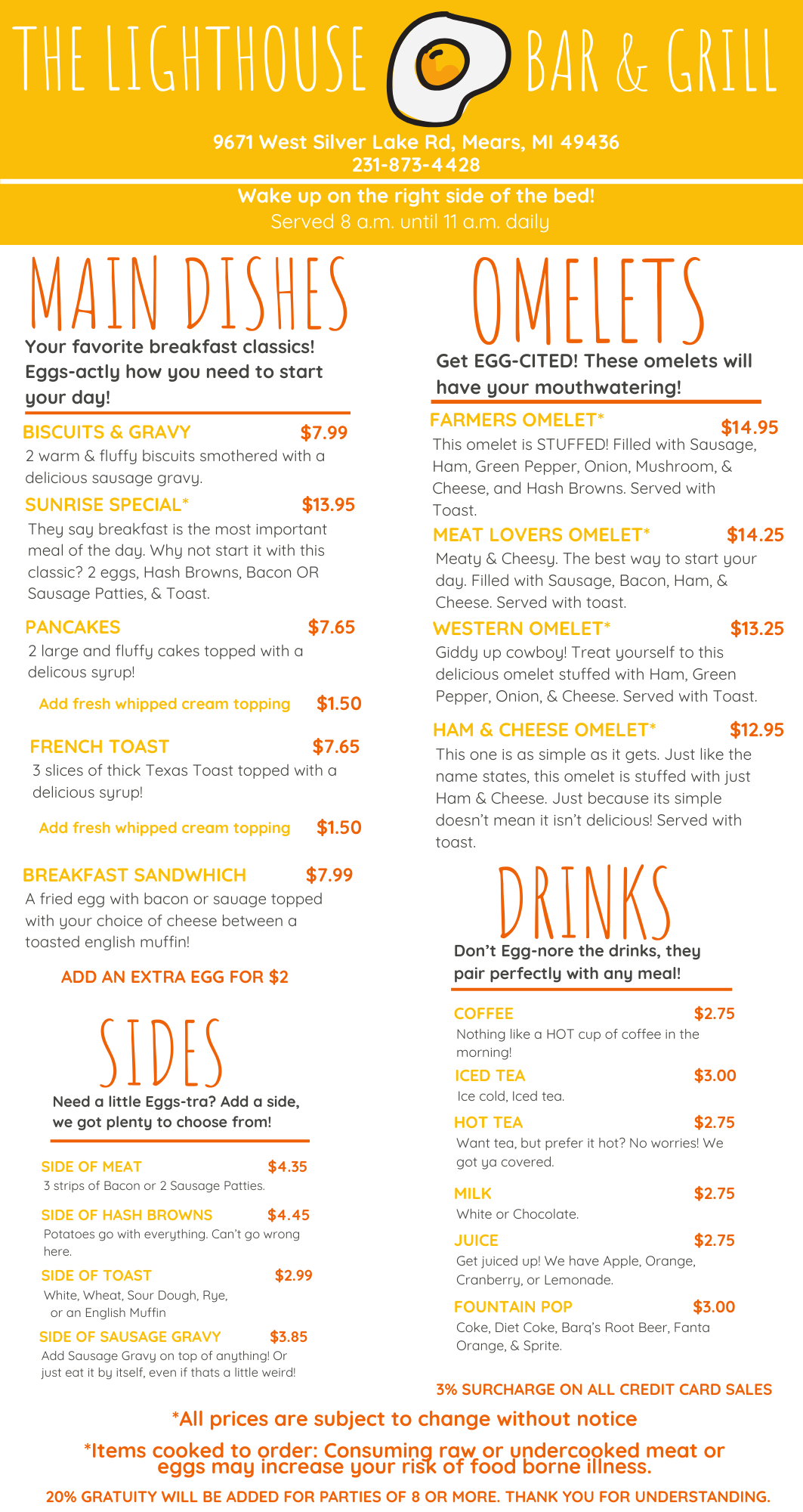 Lighthouse Bar & Grill Menu