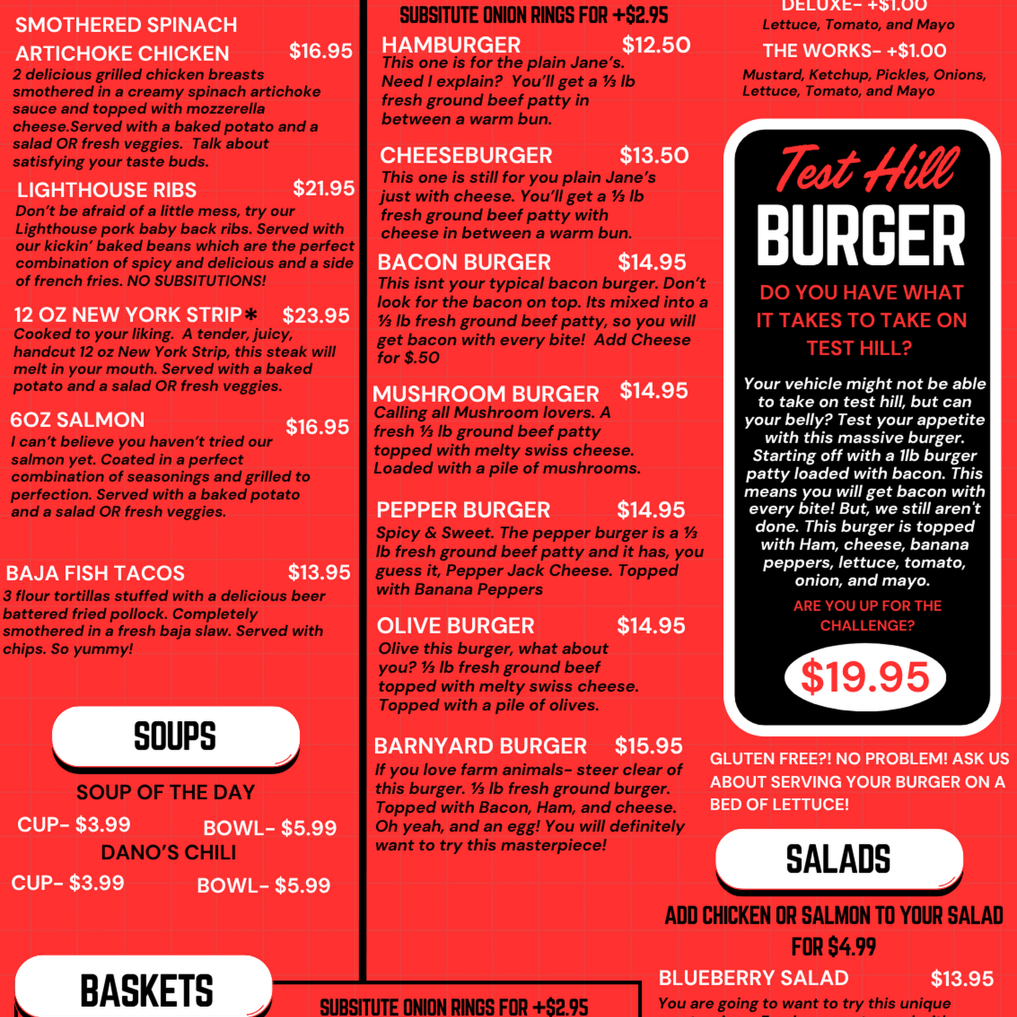 Lighthouse Bar & Grill Menu