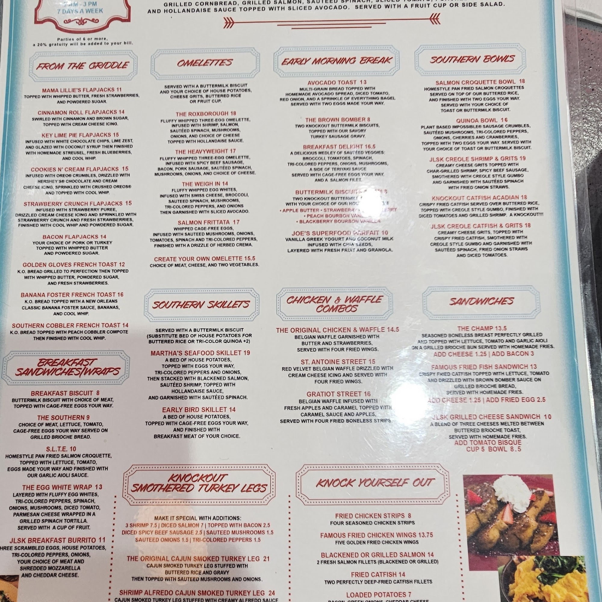 Joe Louis Southern Kitchen Menu