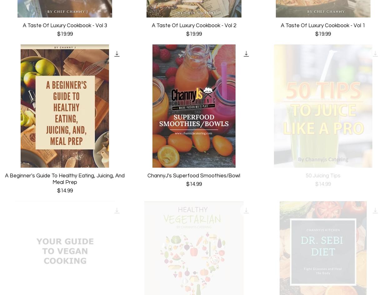 Channyjs Catering LLC Menu