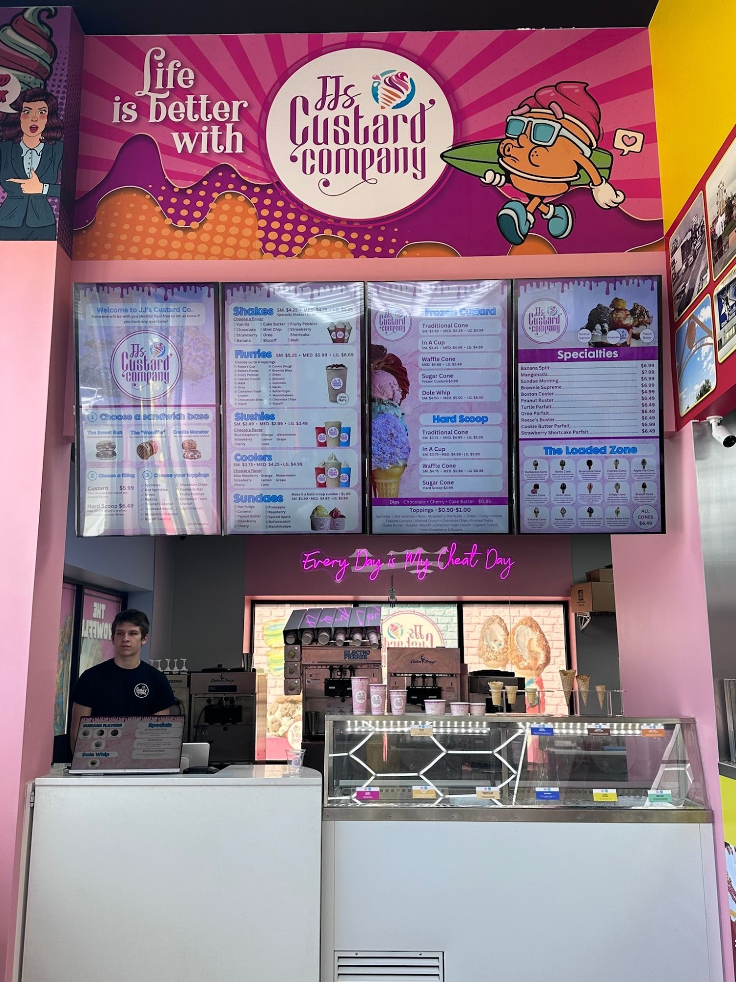 JJ's Custard Company - Southgate Menu