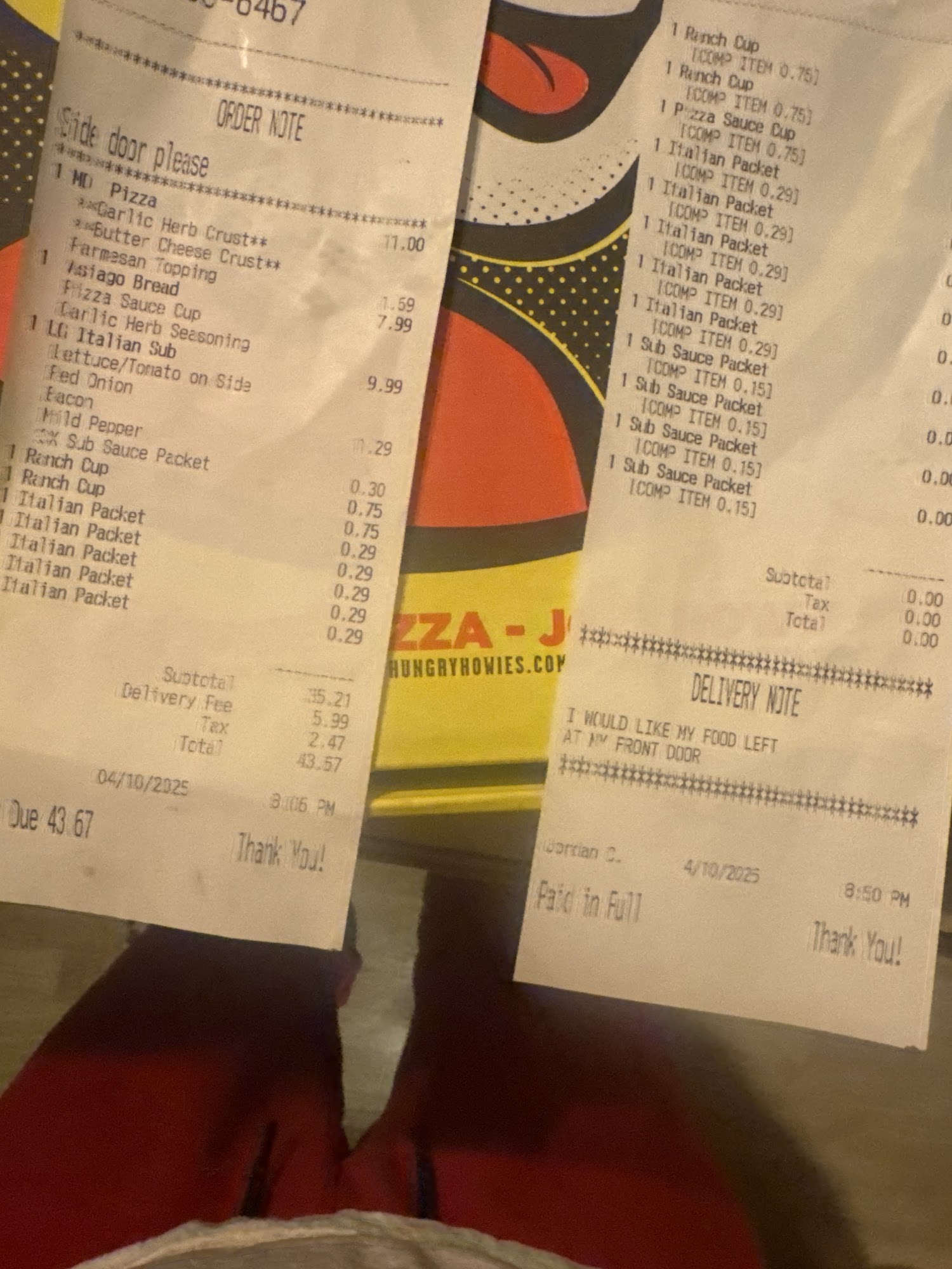 Hungry Howie's Pizza Menu