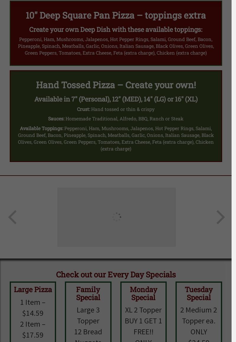 Nico's Pizza & Grinders Menu