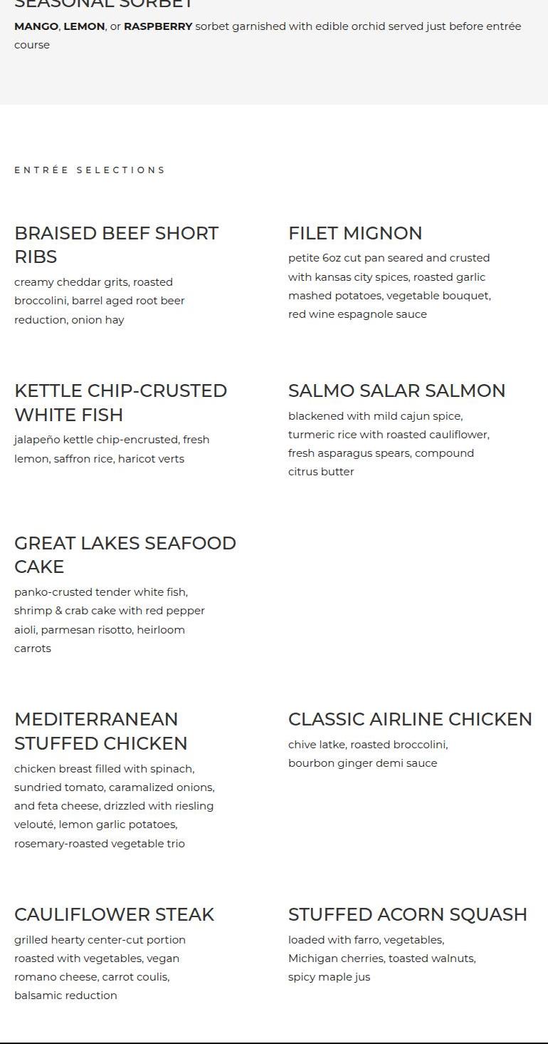 Kristina's Catering Menu