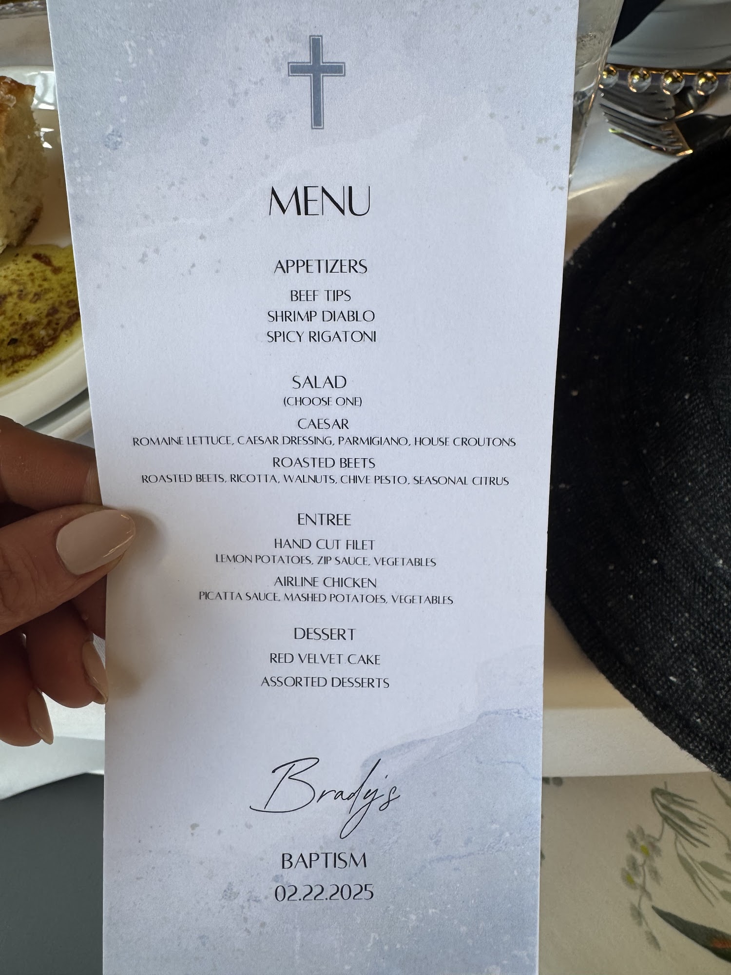 Aria Restaurant Menu