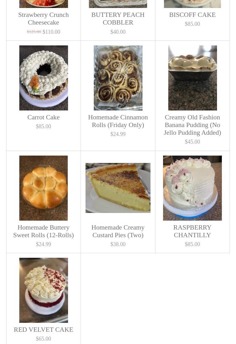 Butter Cobbler & Things LLC Menu