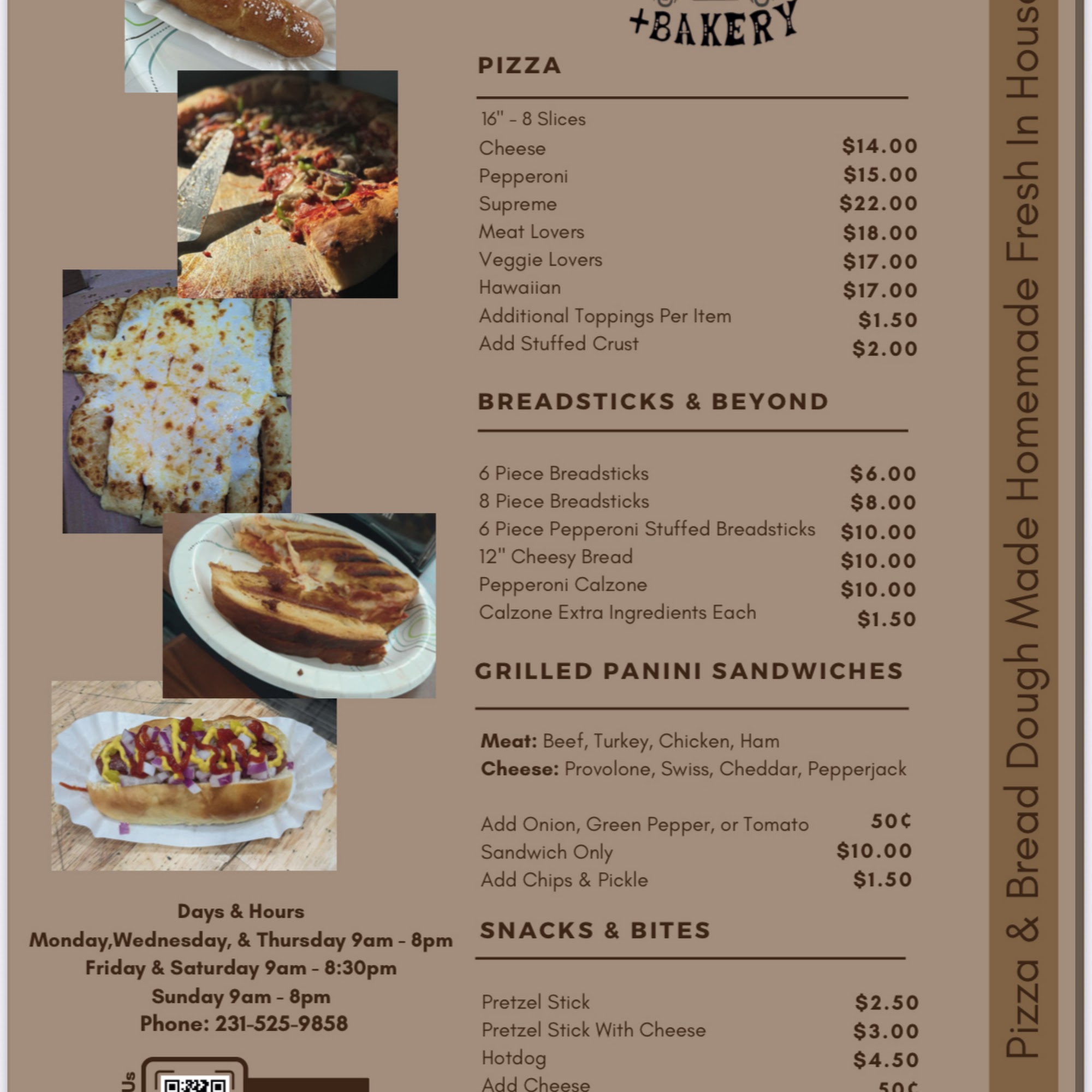 Boxcar Cafe and Bakery Menu