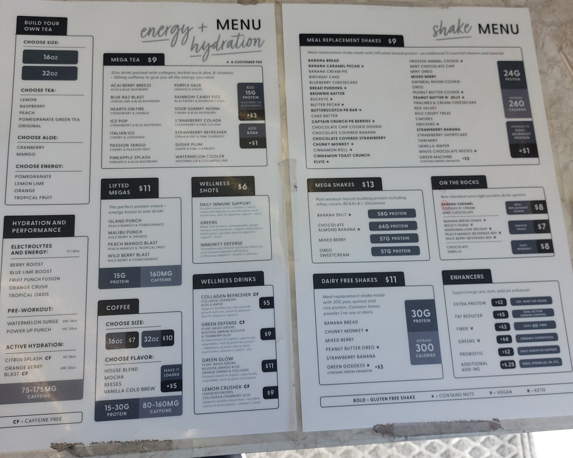 Wyandotte Nutrition Menu