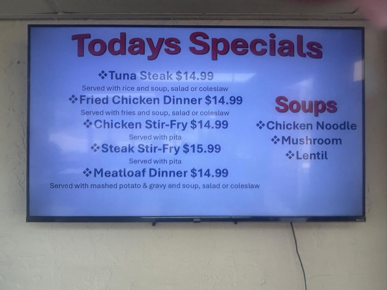 American Grille Menu