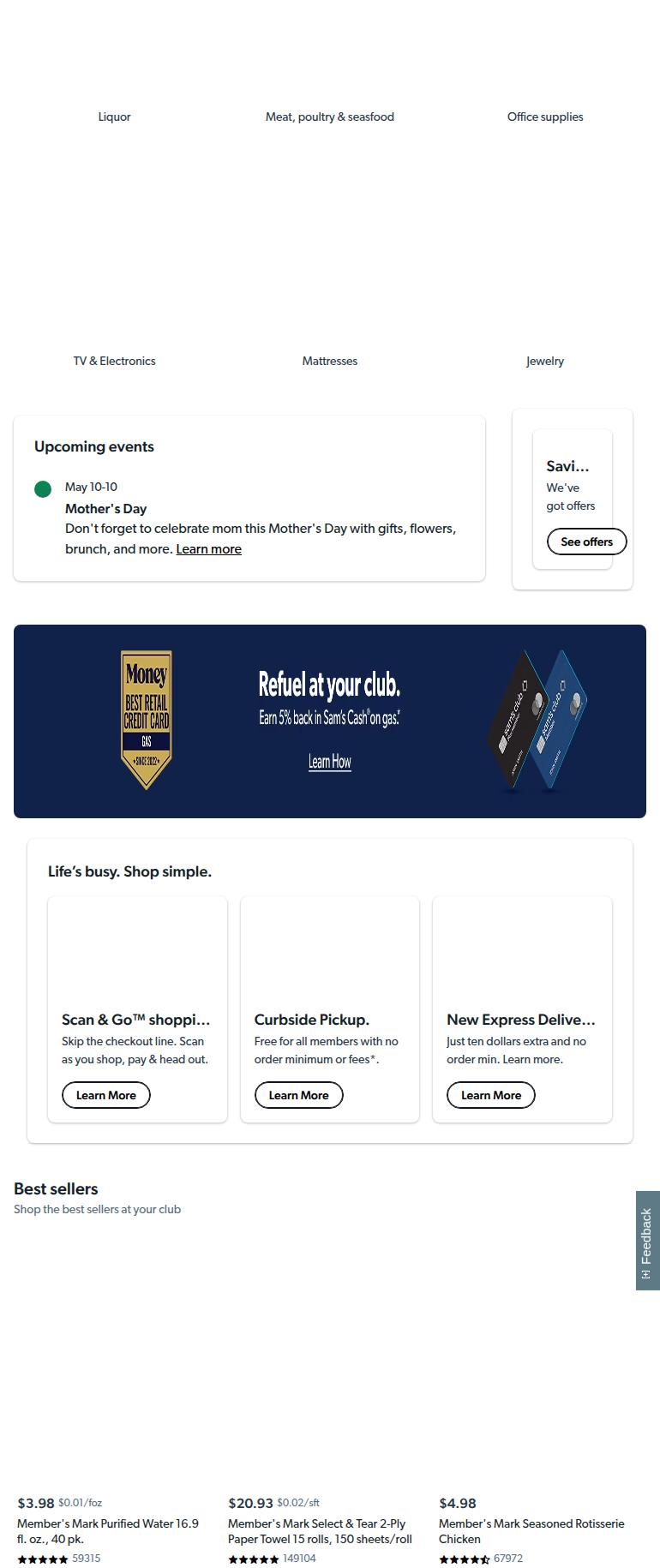 Sam's Club Cafe Menu