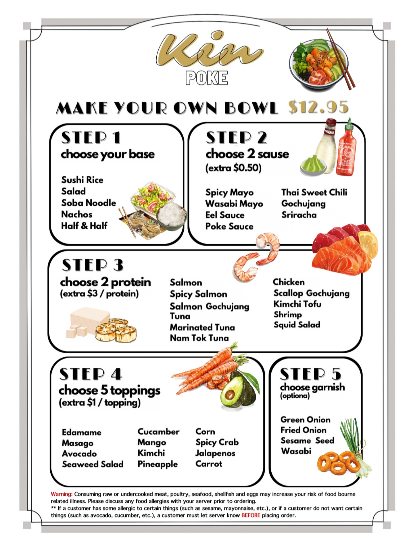 Kin Poke Bemidji Menu