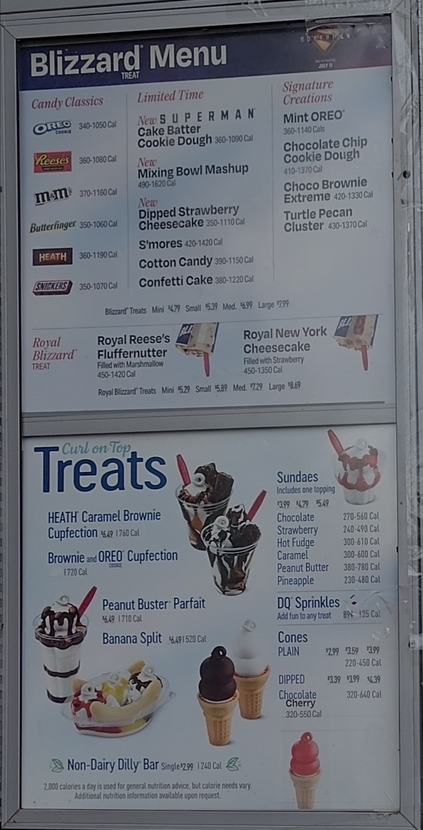 Dairy Queen (Treat) Menu