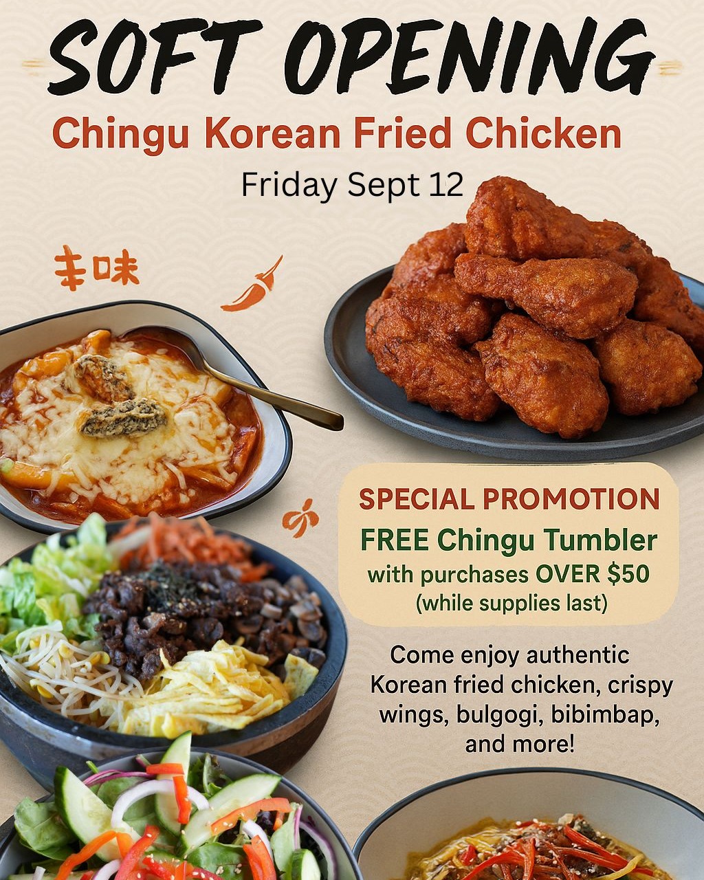 Chingu Korean Fried Chicken Menu