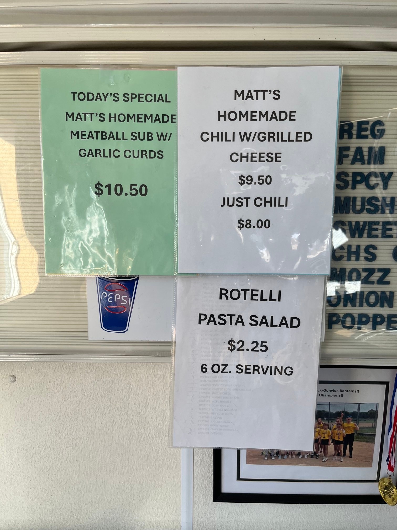 The Drive In Menu