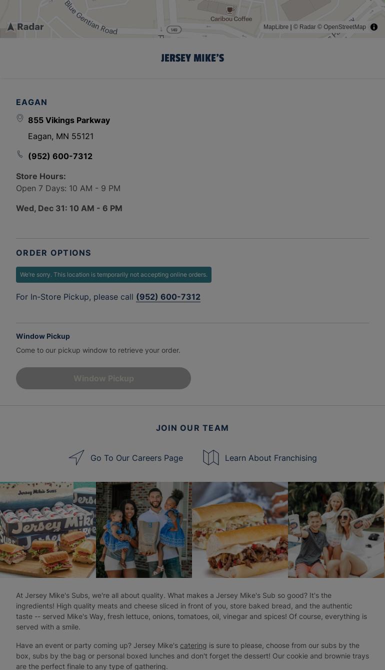 Jersey Mike's Subs 855 Vikings Pkwy, Eagan