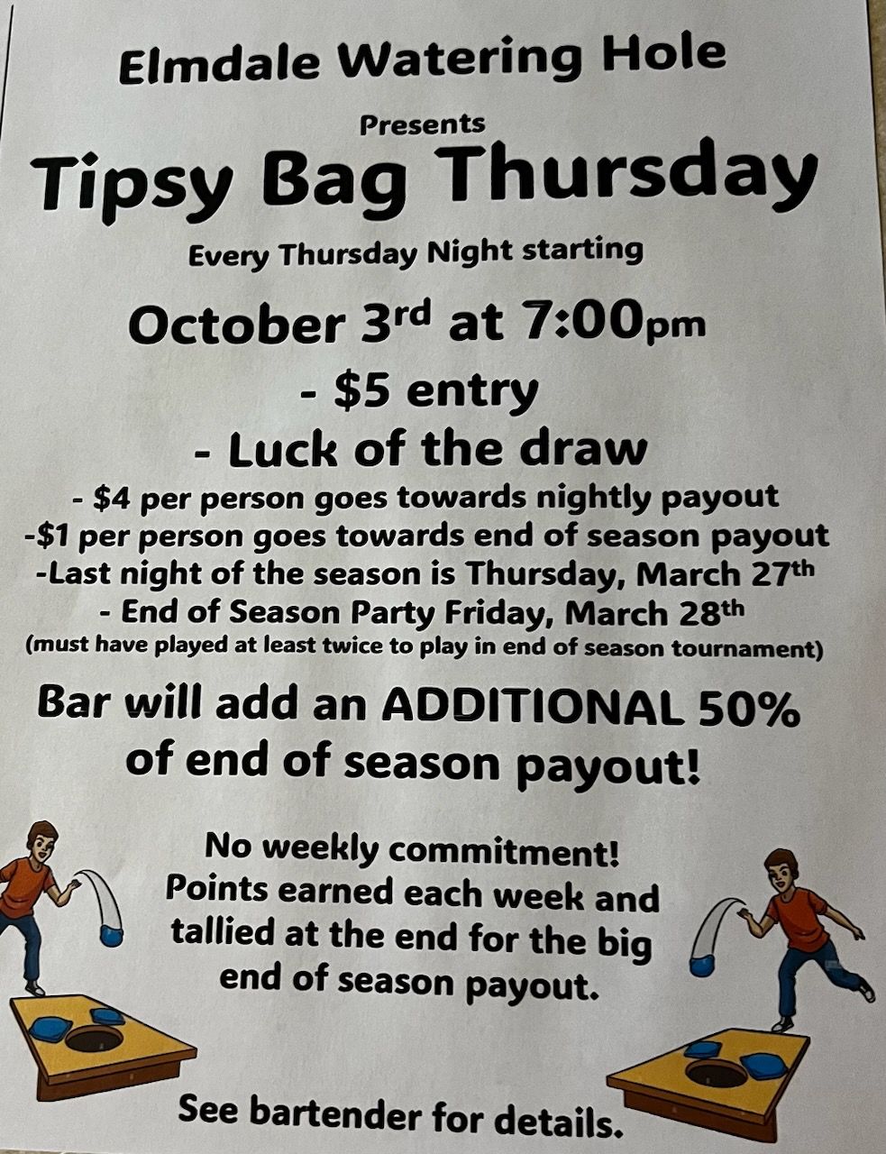 The Watering Hole Menu