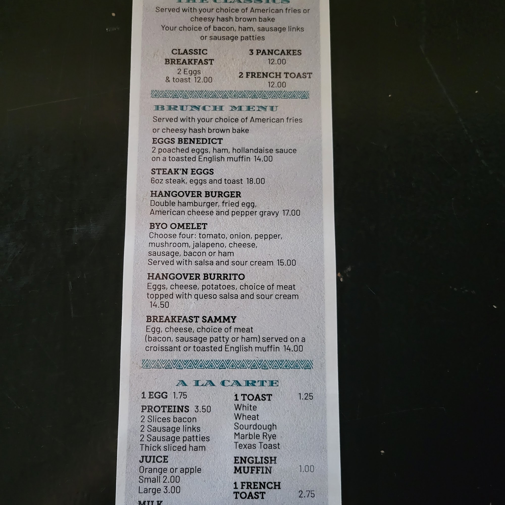Brew on 82 Bar and Grill Menu