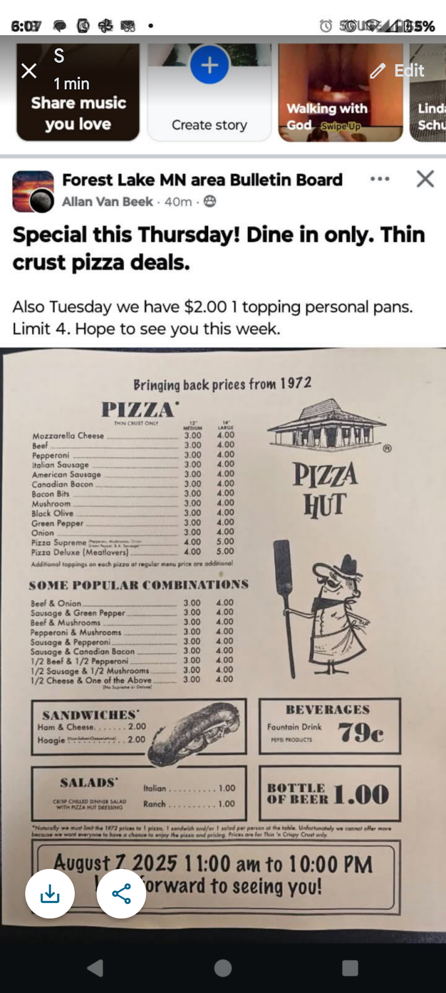 Pizza Hut Menu