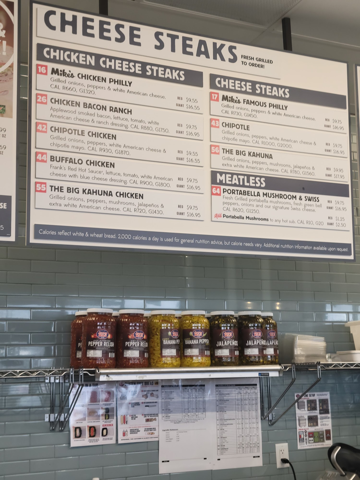 Jersey Mikes Subs Menu