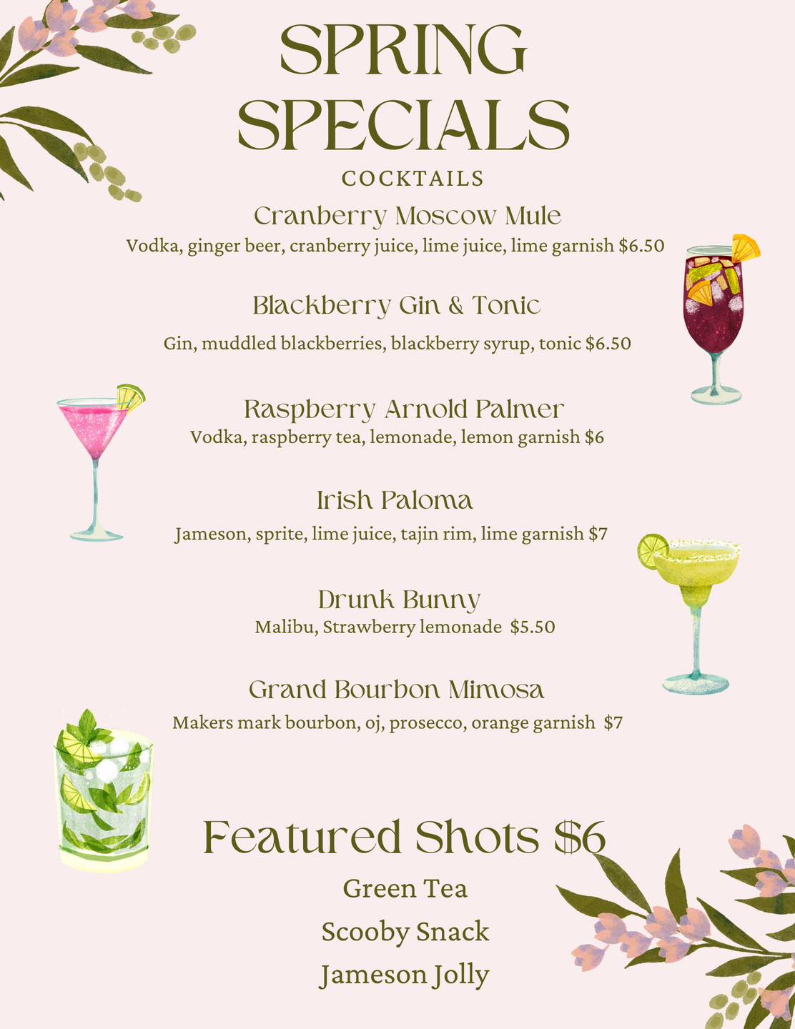 The Locals Grill and Tavern Menu