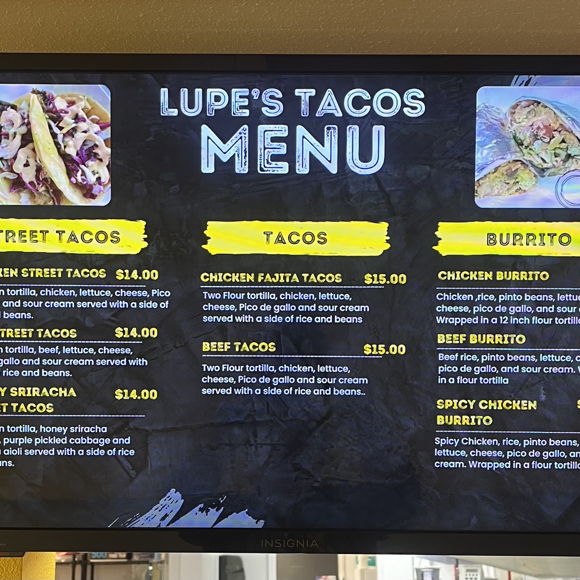 Lupe’s Tacos Menu