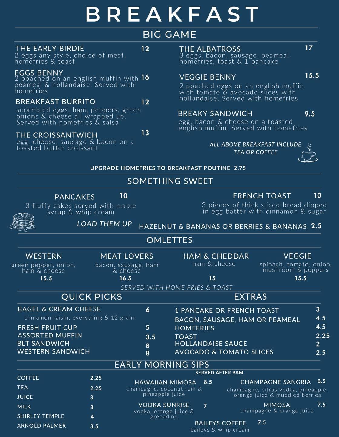 The Turn Bar & Grill Menu