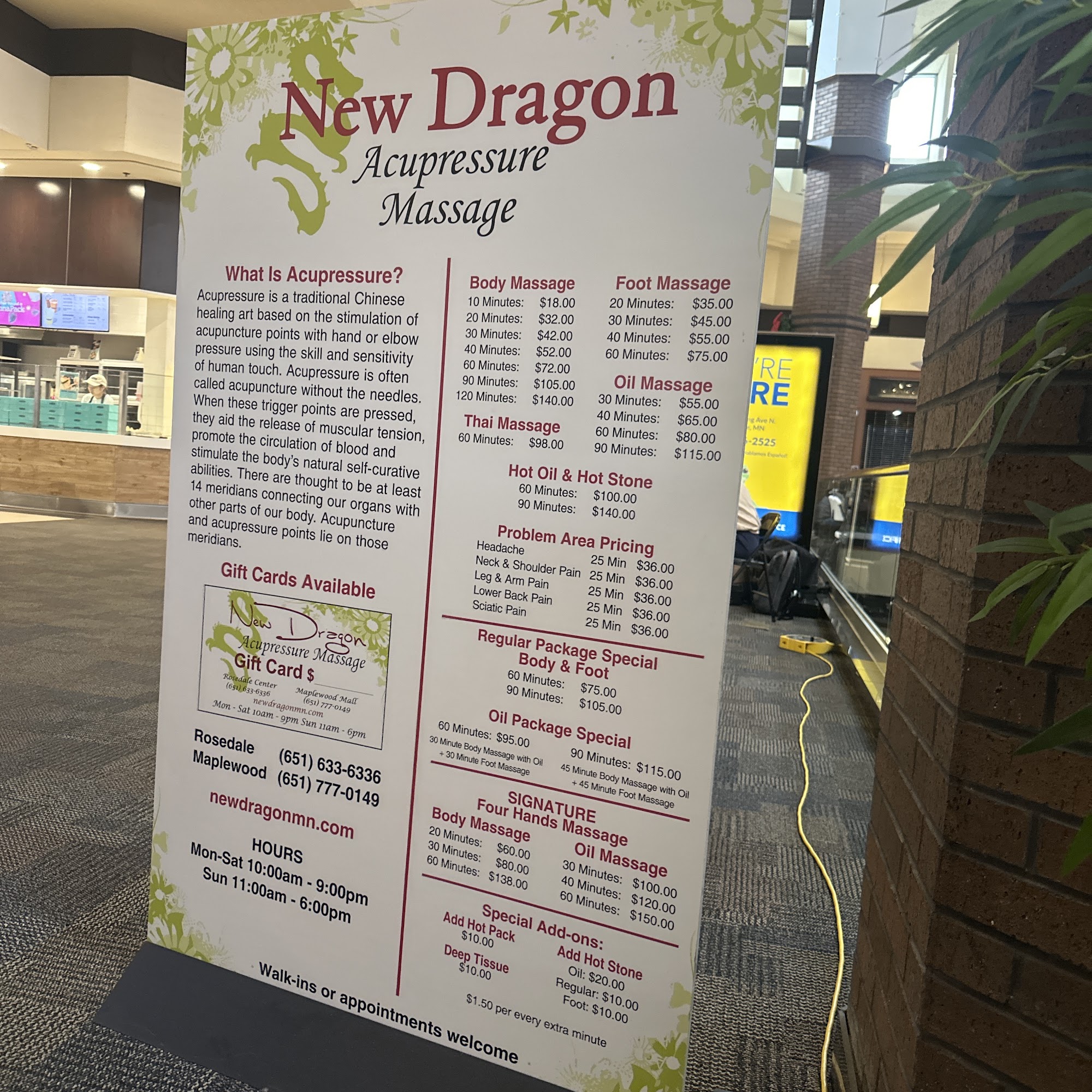 New Dragon Acupressure Massage
