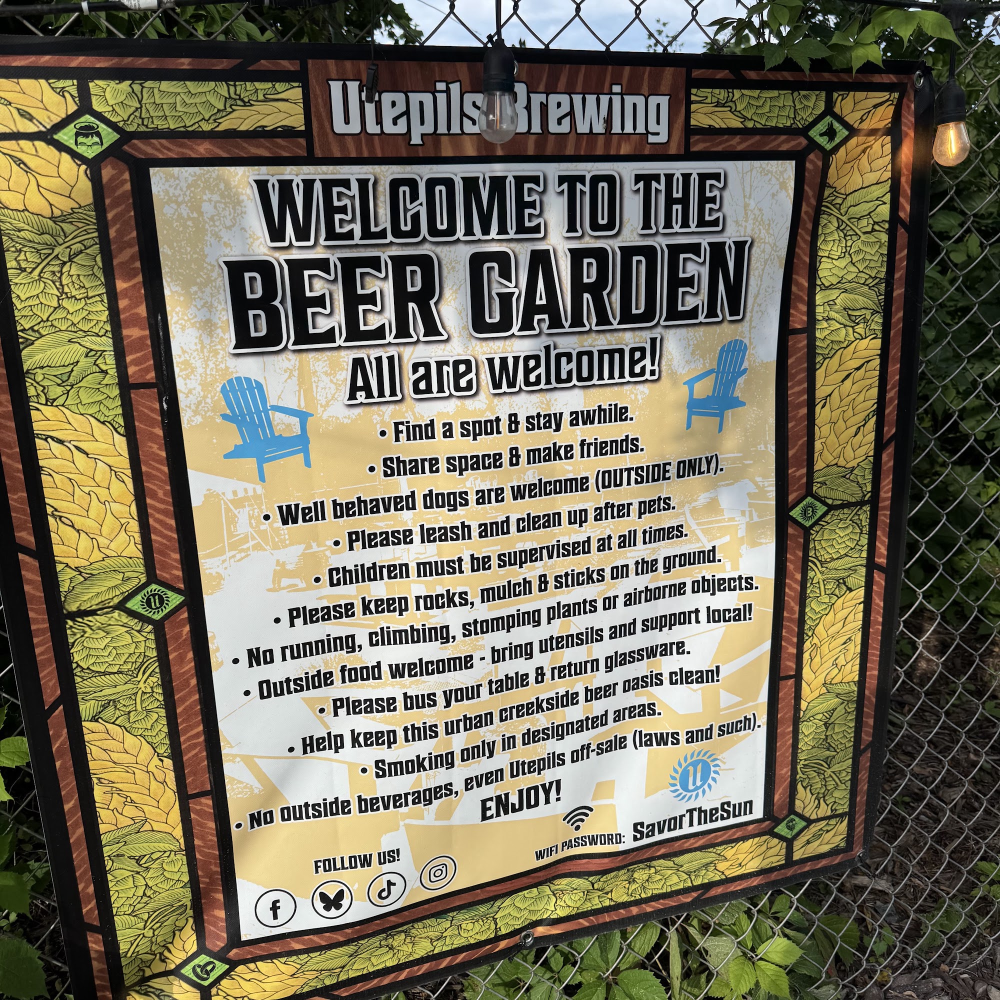 Utepils Brewing Menu