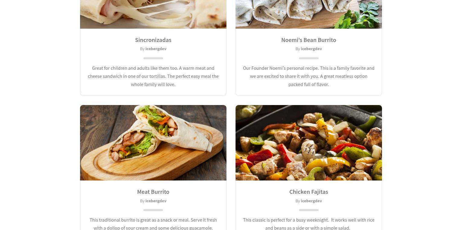 Tortilleria La Perla Menu