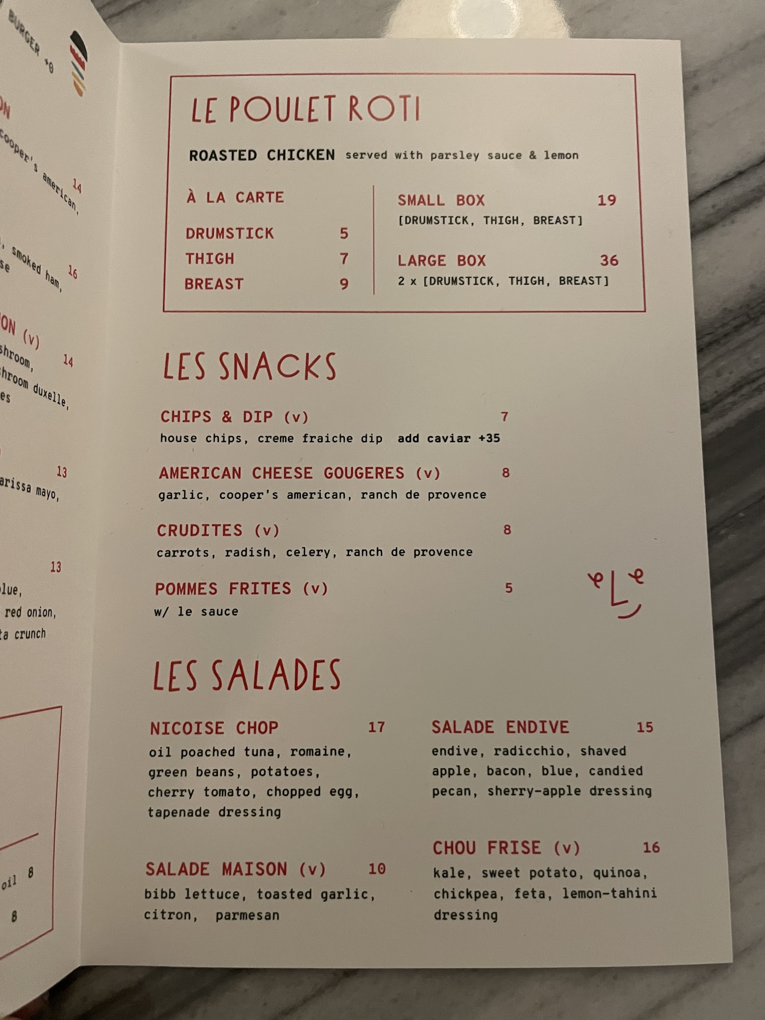 Le Burger Menu