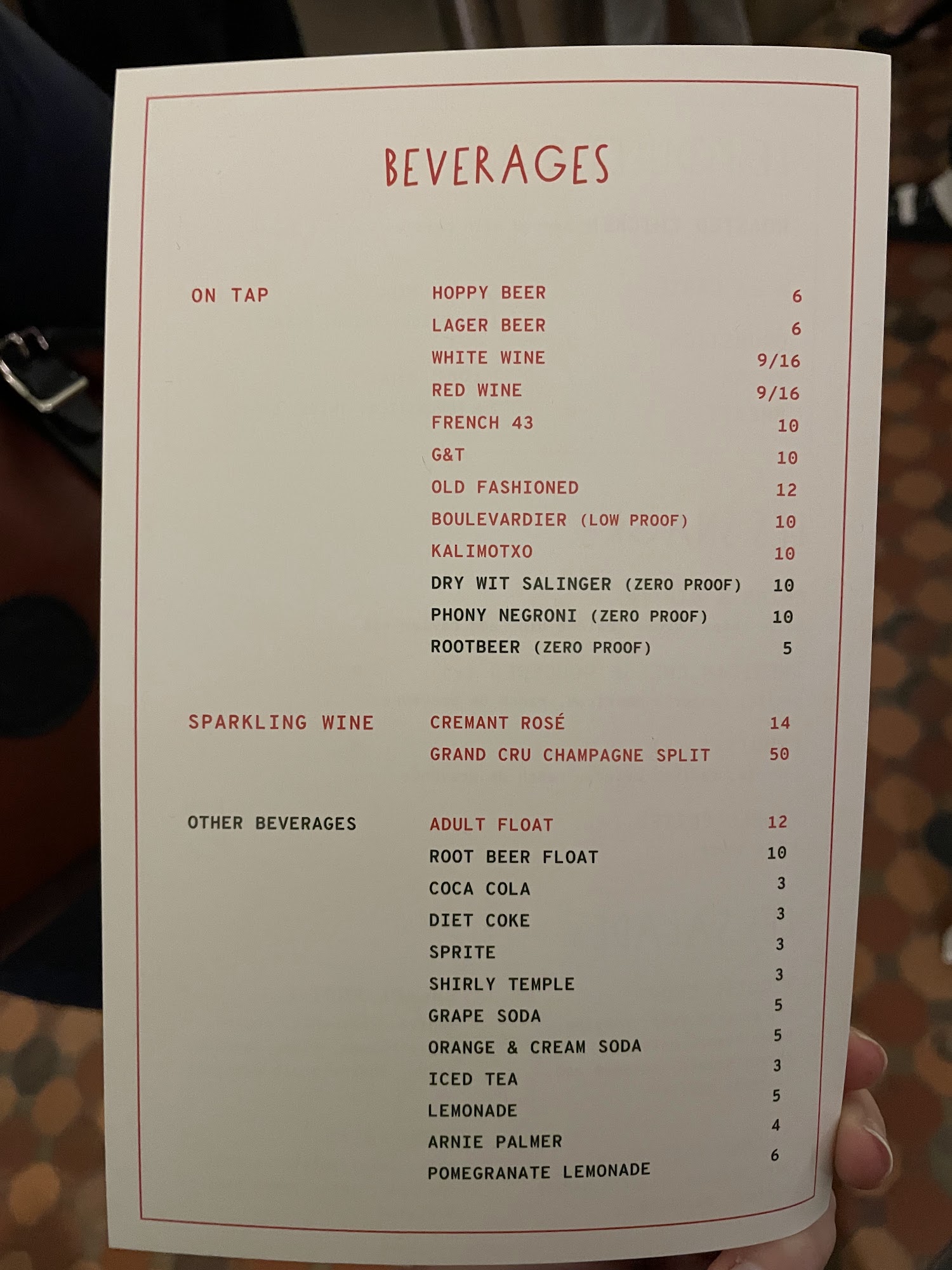 Le Burger Menu