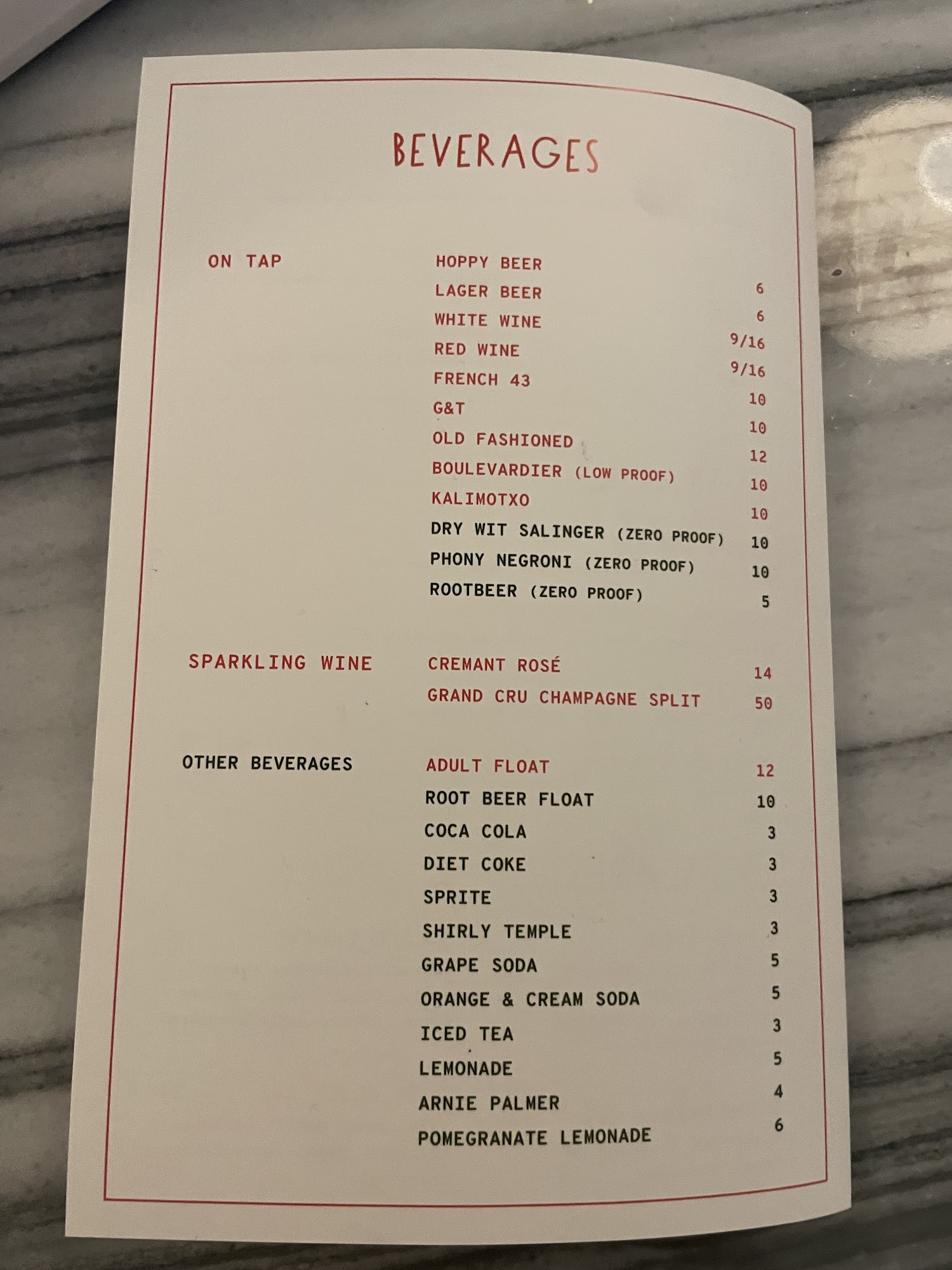 Le Burger Menu