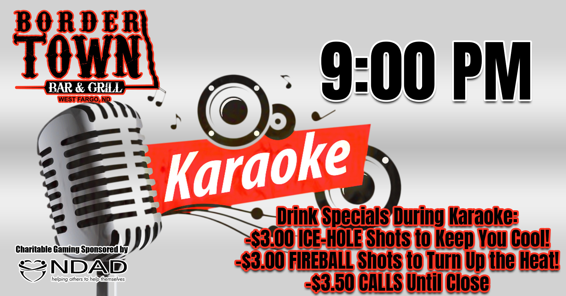 Snorts Bar dba Bordertown Bar LLC Menu
