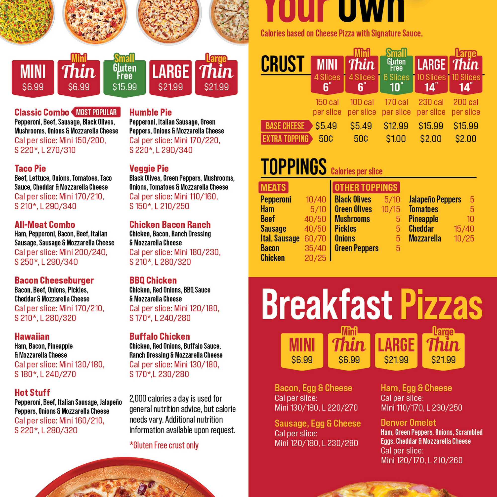 Godfather's Pizza Express Menu