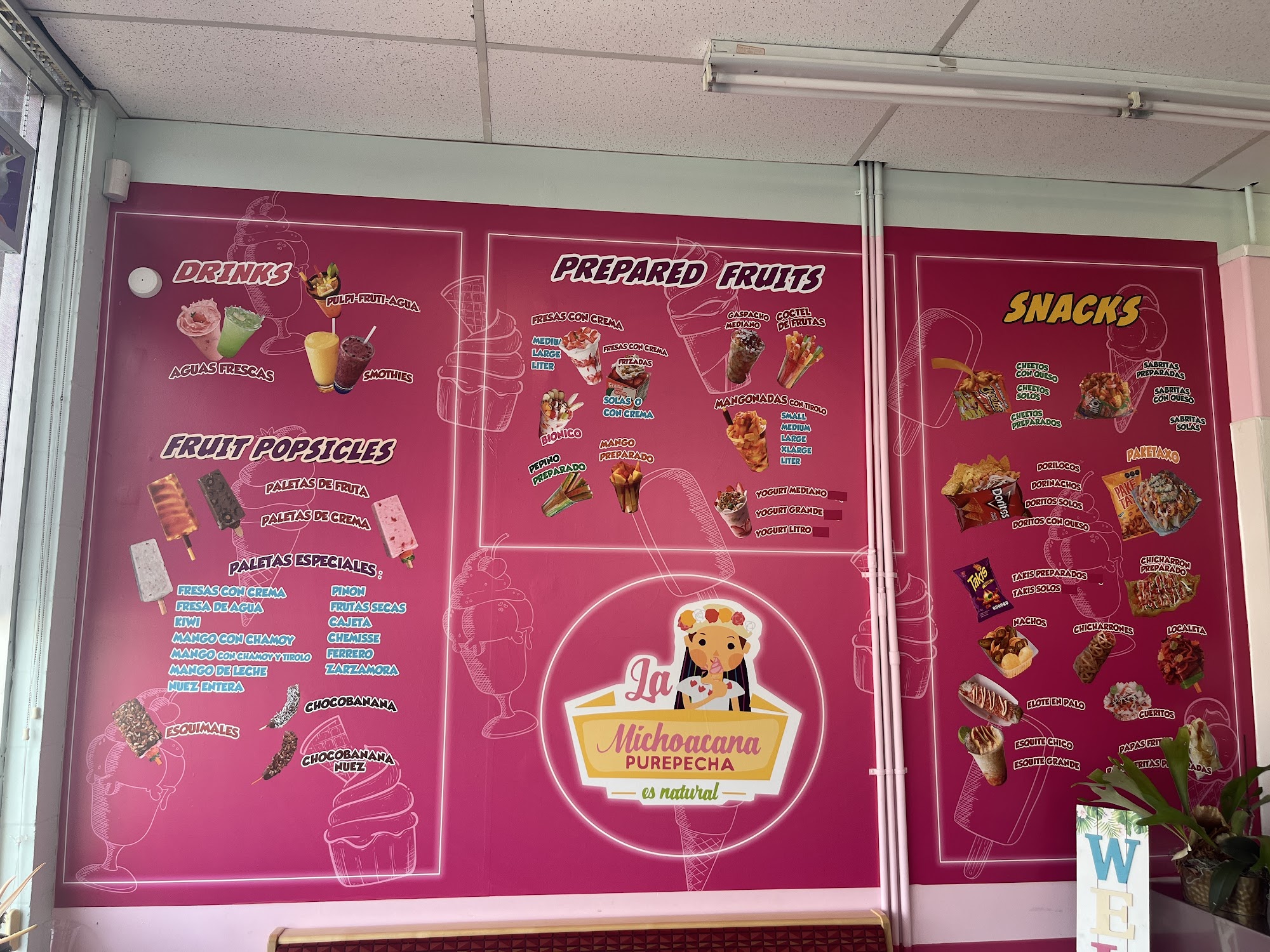 La Michoacana Purepecha Menu