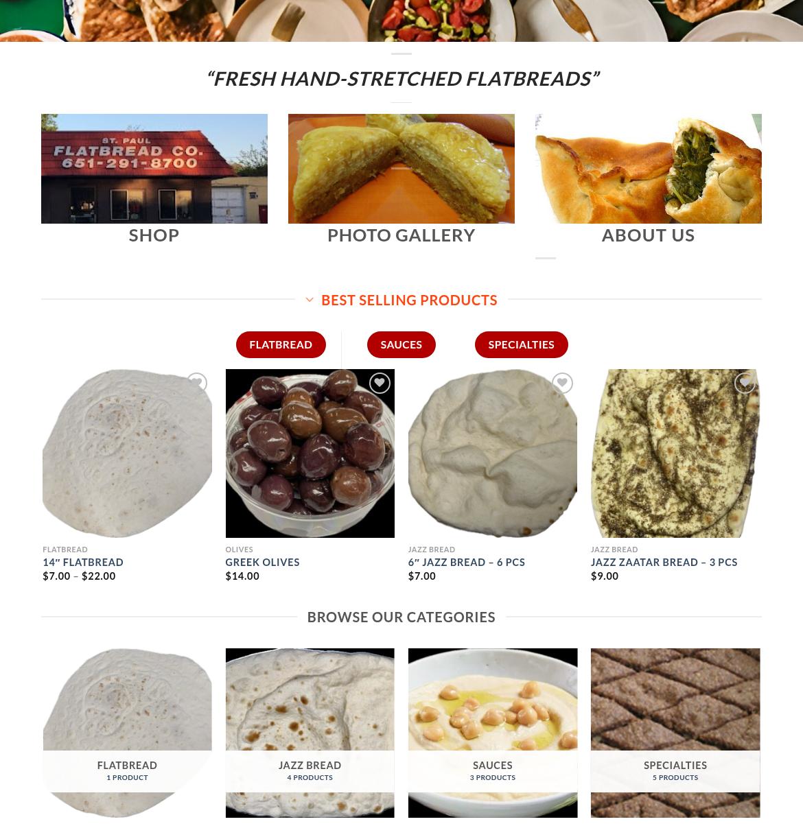 St Paul Flatbread Co Menu