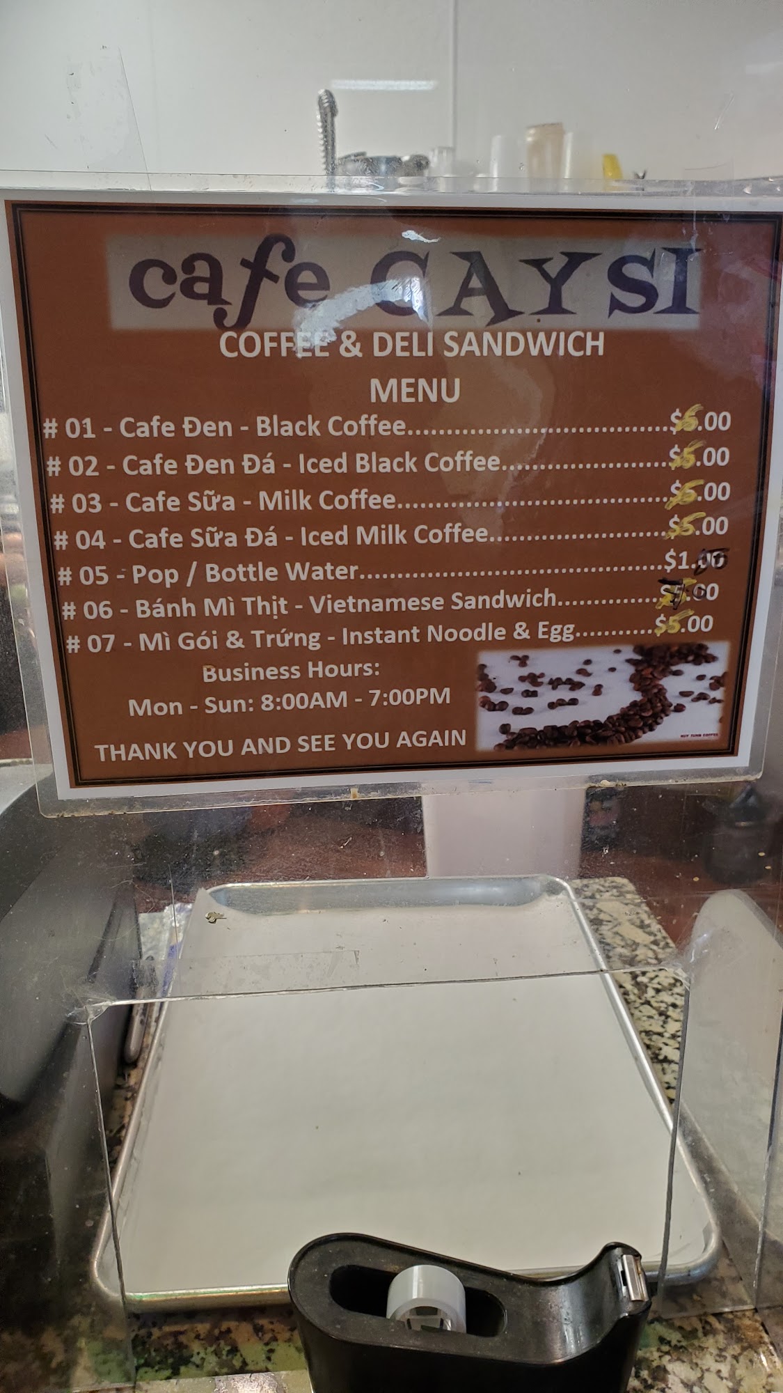 Café Câysi Menu