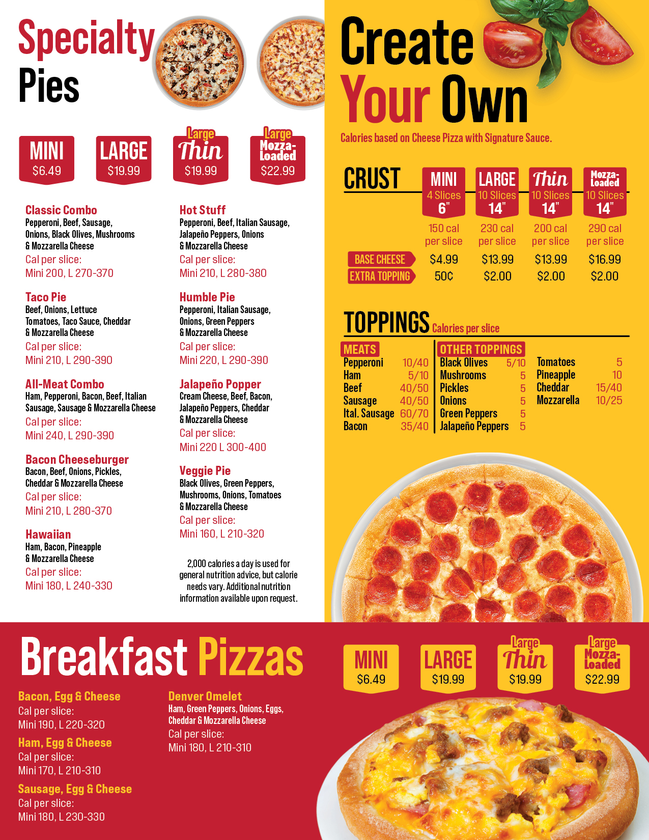 Godfather's Pizza Express Menu